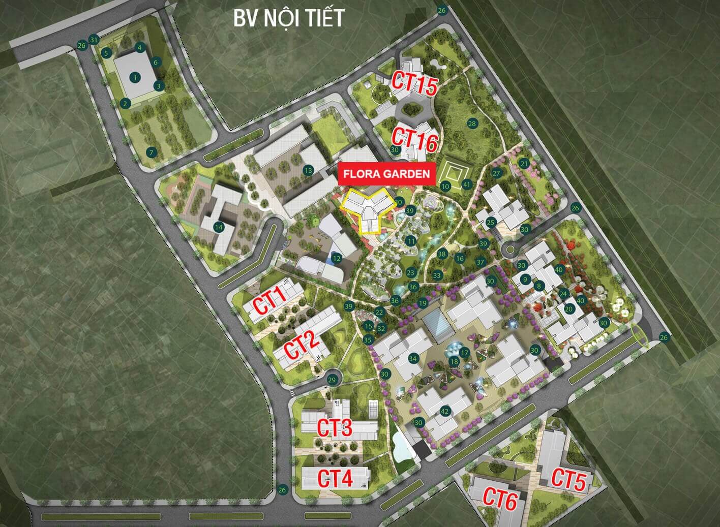 vị trí dự án flora garden tứ hiệp thanh trì